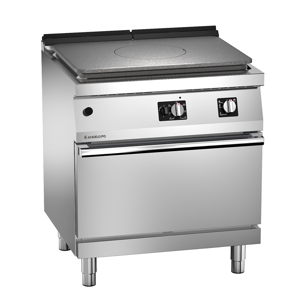 Cucina gas tuttapiastra con forno gas statico professionale 1s1tpg